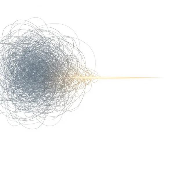 Imagem abstrata de clareza emergindo da confusão emocional.