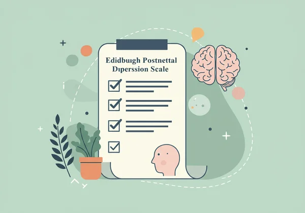 EPDS 作为心理健康筛查工具的抽象插图