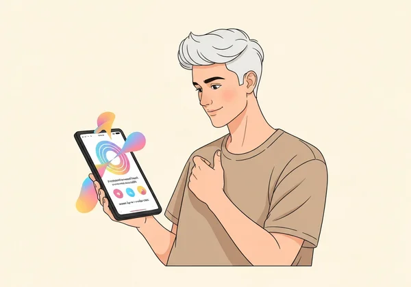 New parent looking at personalized mental health insights