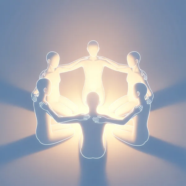 Illustration of a support network for perinatal mental health.