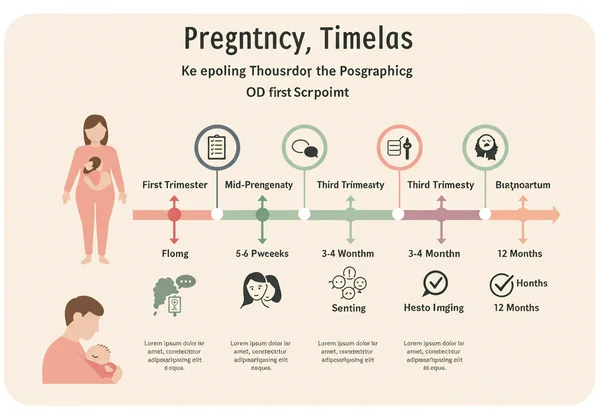 Timeline showing EPDS screening during pregnancy & postpartum