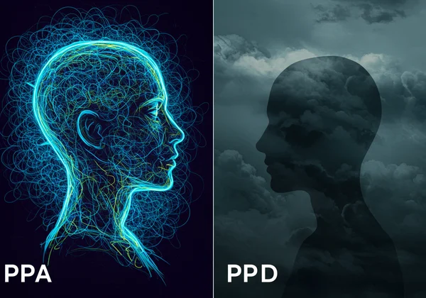 Visualizing PPA vs PPD, anxiety vs sadness.