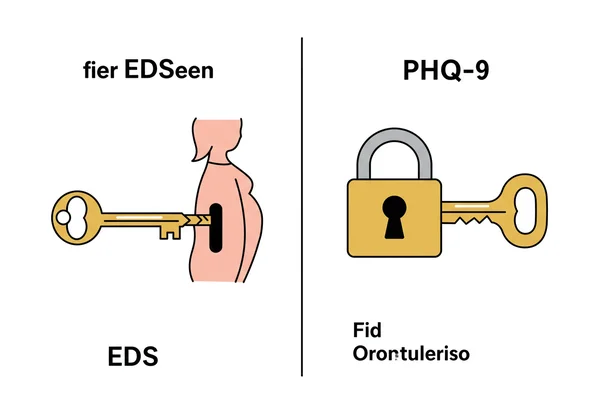 Visual metaphor of specialized EPDS vs. general PHQ-9 tool