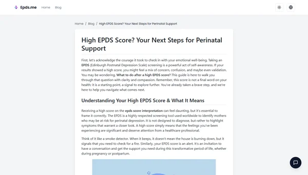 Score EPDS élevé ? Vos prochaines étapes pour le soutien périnatal